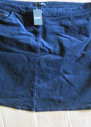 Нова мікровельветова стрейч. спідниця "george" р. 54