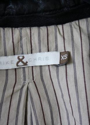 Оригинальная кожаная куртка mike & chris размер xs9 фото