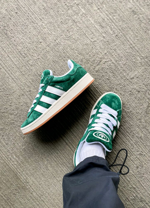 Мужские кроссовки adidas campus 00s "dark green"1 фото