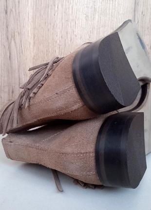 Новые немецкие замшевые челси, ботинки, женские ботинки бежевые, весна, р. 388 фото