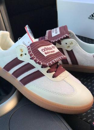 Женские кроссовки adidas samba wales bonner 
white bordo

адидас самба