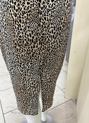 Леопардовое платье миди2 фото