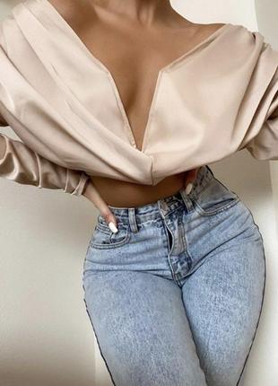 Топ бра короткий укороченный лиф длинный рукав блузка блузка рюшка собран затяжки рюшка открытые плечи объемный корсет пуш ап