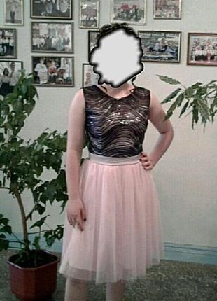 Выпускное платье в блестках4 фото