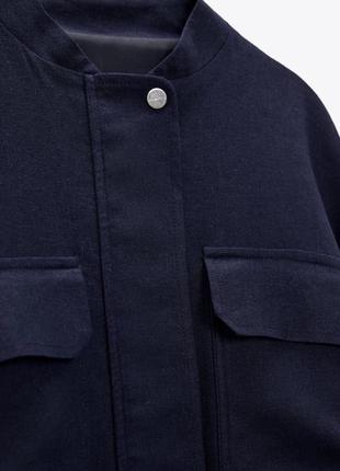 Неуловимый льняной бомбер/пиджак/куртка zara из лимитированной коллекции.5 фото