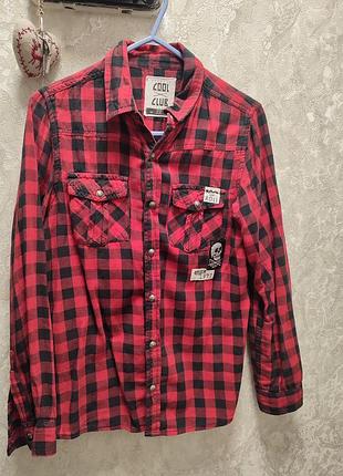 Рубашка чerвоно черная cool club