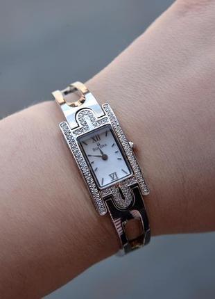 Жіночий годинник браслет зі swarovski bulova подарунок дівчині3 фото