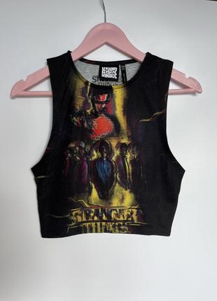 Чорна майка reclaimed vintage stranger things