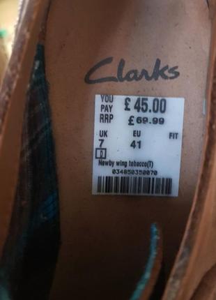 Мужские туфли из натуральной кожи "clarks" англия.8 фото