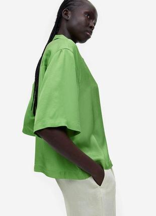 Блузка вискозная для женщины h&m 1131902-004 l зеленый6 фото