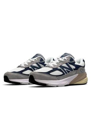 Мужские кроссовки new balance 990v6 gray white navy
