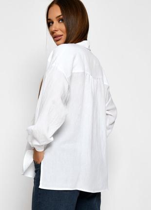 Белая блуза oversize7 фото
