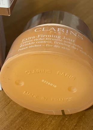 Оригинальный clarins extra-forming jour wrinkle control, firming day marvel cream. крем для лица3 фото