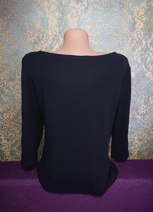 Черная кофта реглан р.42 /44 блузка блуза3 фото