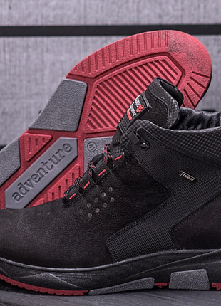 Мужские зимние кожаные ботинки zg adventure zg 129 черн