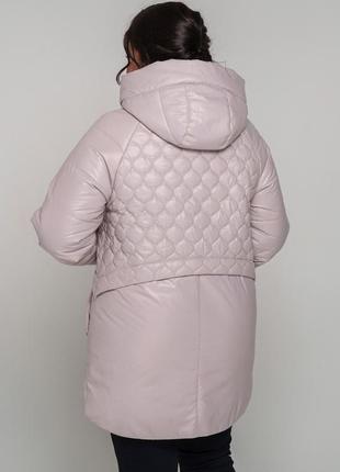 Женская куртка двухсторонняя прямого силуэта, наполнитель: био-пух 50 р3 фото