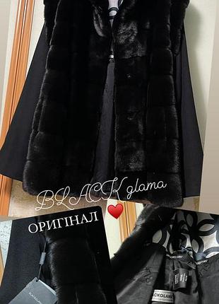 Стильная шуба полушубок black glama оригинал р.44-46-48