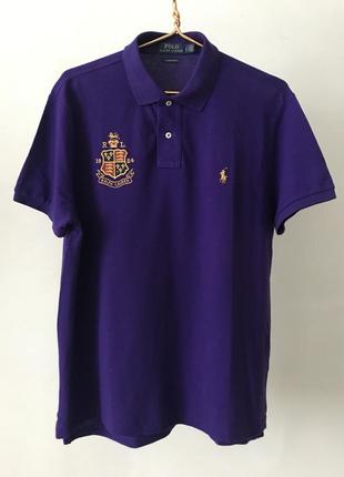 Шикарнаа футболка polo ralph lauren фiолетового кольору, розмір l