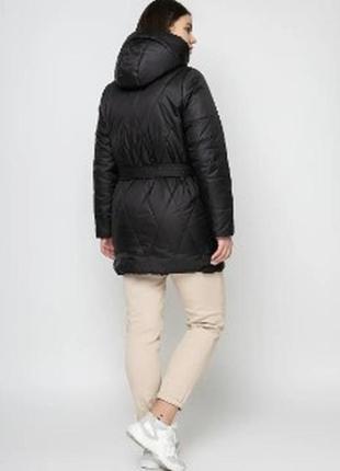 Жіноча куртка демісезонна від виробника великого розміру 46, 48, 50, 52, 54, 56, 58 р чорного кольору2 фото
