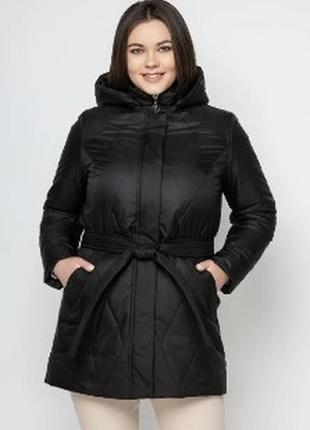 Женская куртка демисезонная от производителя большого размера 46, 48, 50, 52, 54, 56, 58 р черного цвета