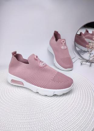 Гарні якісні дитячі кросівки - текстильні мокасини для дівчаток1 фото