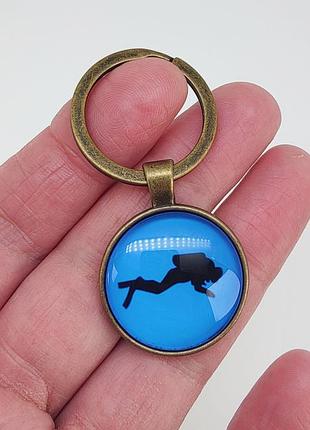 Брелок для ключів "аквалангіст" арт. 04856