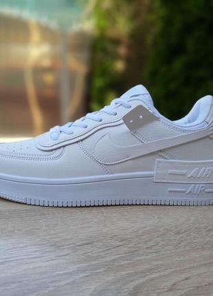 Женские кроссовки nike air force 1 shadow белые