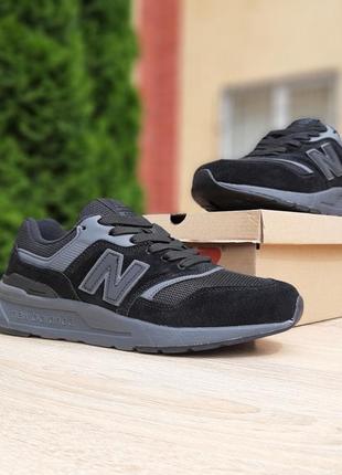 Стильные мужские кроссовки new balance 997 чёрные1 фото