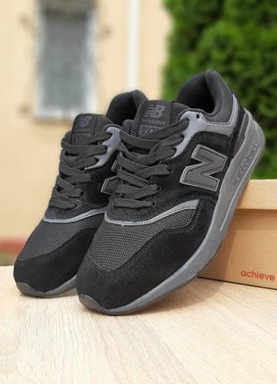 Стильные мужские кроссовки new balance 997 чёрные2 фото