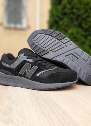 Стильные мужские кроссовки new balance 997 чёрные6 фото