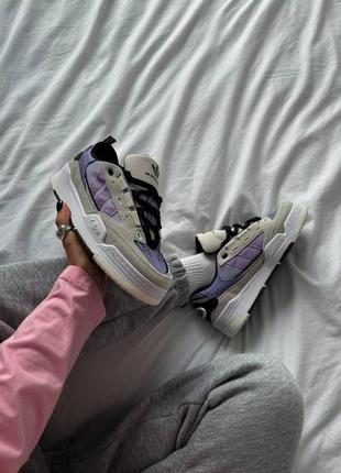 Женские кроссовки adidas adi 2000 white violet3 фото