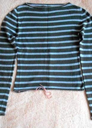Полосатый укороченный кроп свитер в полоску р. s-xs от jigsaw