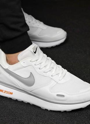 Мужские сетчатые, белые, стильные кроссовки nike. 40-44 гг. 5823 кк демисезонные