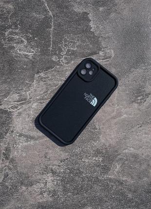 Силіконовий чохол чорний the north face tnf з написом на iphone 11/12/13