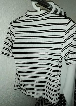 Гольф смужка біло-чорний2 фото