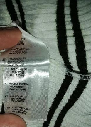 Гольф смужка біло-чорний4 фото