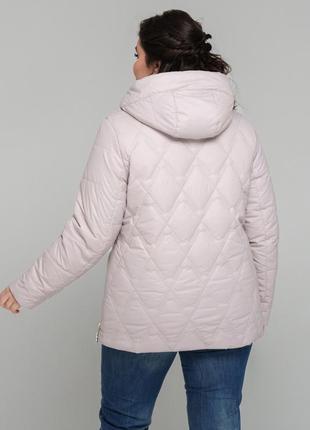 Женская куртка весенняя на молнии от производителя 50, 54, 56, 58, 60 р лавандового цвета4 фото