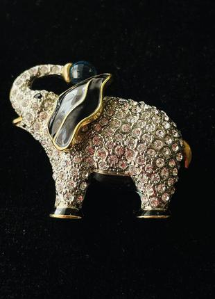 Брошь, американский винтж, слон