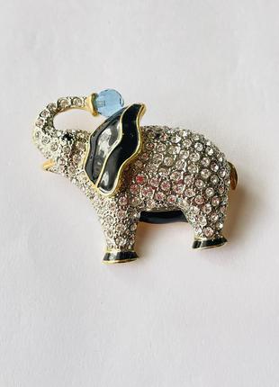 Брошь, американский винтж, слон
