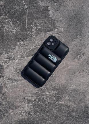 Силіконовий спорт чорний чохол пуховик the north face puffer логотип tnf на iphone xr-15