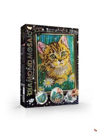 Алмазна живопис "diamond mosaic", "кіт" від lamatoys1 фото