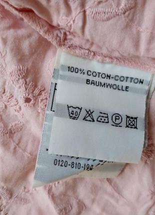 Cyrillus розовая детская блуза блузка прошвы прошви с воротником для девочки рубашка дитяча хлопок5 фото