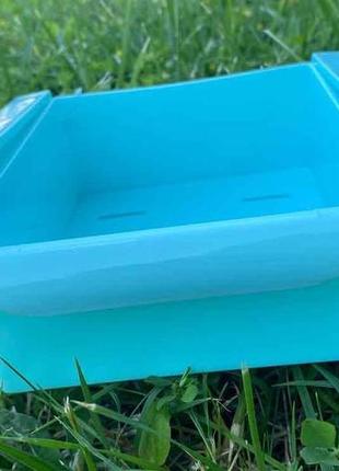 Органайзер-полиця для холодильника 15,5*15*6,5 блакитна 012492 фото