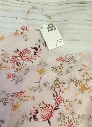 Пудрова піжама в квітковий принт з обробленими краями від h&m5 фото