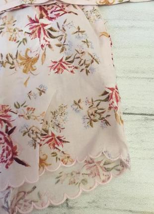 Пудрова піжама в квітковий принт з обробленими краями від h&m6 фото