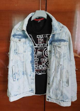 Шикарная белая джинсовая равна куртка influence 3