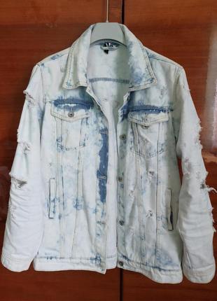 Шикарная белая джинсовая равна куртка influence4 фото