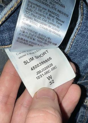 Джинсовые шорти calvin klein jeans  j30j320520 slim fit10 фото