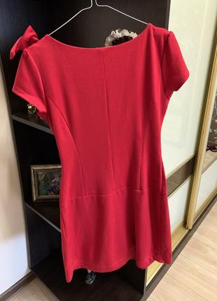 Платье красное стильное модное красное элегантное нарядное3 фото