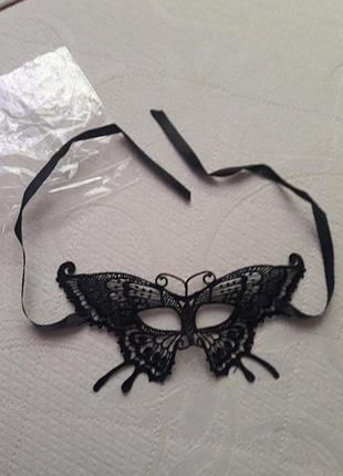 Маска кружевная чёрная "50 оттенков серого" / классный вариант на подарок